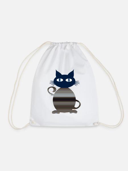Katze - Turnbeutel - Weiß