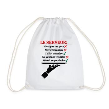 Le serveur n'est pas ton pote - Sac de sport léger - blanc - Devant
