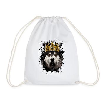 Berger Allemand Chien Animal Couronne - Sac de sport léger - blanc - Devant