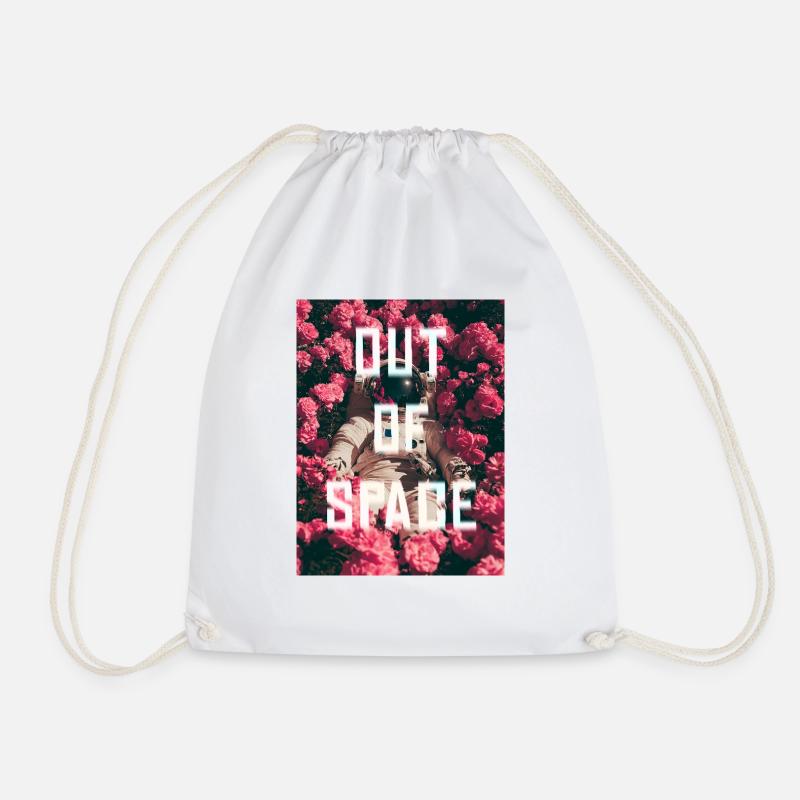 Out of Space - Drawstring Bag - white