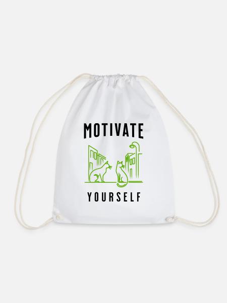 Motivate Yourself - Turnbeutel - Weiß