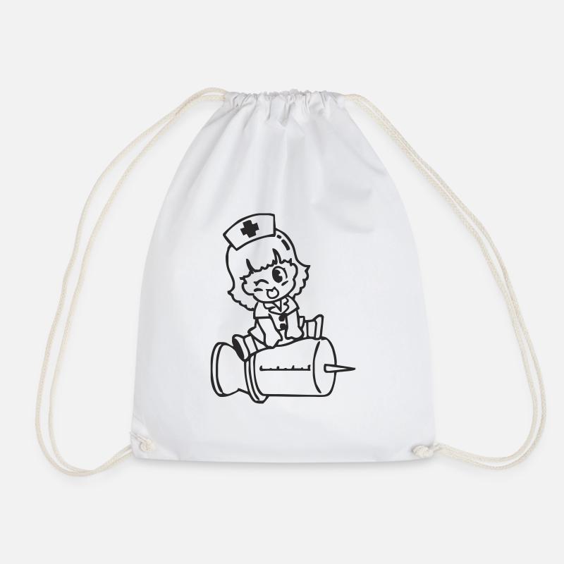 Nurse - Drawstring Bag - white