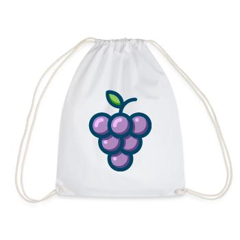 Grapes Grapes Veggie Fruit Fruits - Drawstring Bag - white - Front