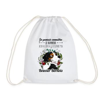 Le bonheur Bouvier Bernois - Sac de sport léger - blanc - Devant