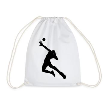 volleyball - Drawstring Bag - white - Front