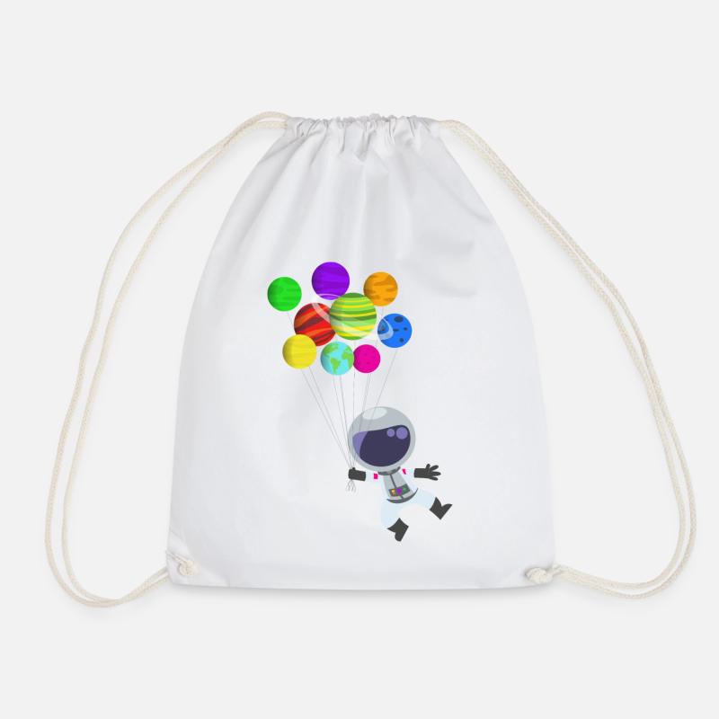 Astronaut - Drawstring Bag - white