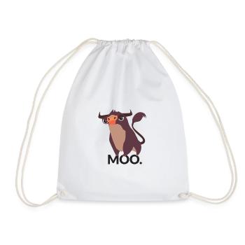 Moo Bull - Turnbeutel - Weiß - Vorne