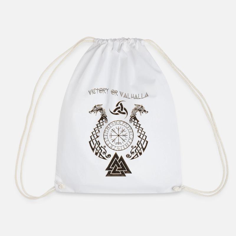 Viking symbol - Drawstring Bag - white