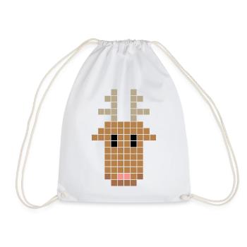 pixel rentier - Turnbeutel - Weiß - Vorne