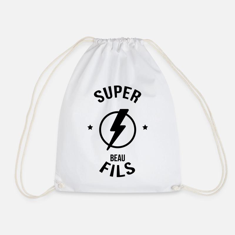 Beau Fils - Beau-Fils - Famille - Mariage - Tshirt - Drawstring Bag - white