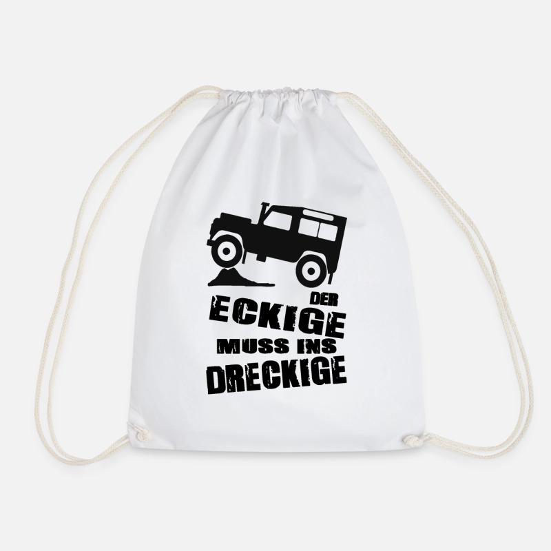 Land-Rover Defender Der Eckige - Turnbeutel - Weiß