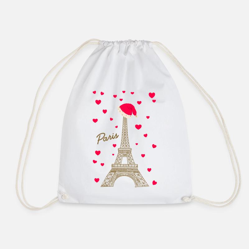 Eiffelturm Paris in der Weihnachtszeit - Turnbeutel - Weiß
