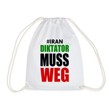 Iran diktator muss weg - Turnbeutel - Weiß - Vorne