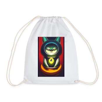 Maneki neko 3 - Sac de sport léger - blanc - Devant