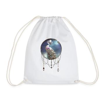 Wunderbarer eleganter Pfau - Turnbeutel - Weiß - Vorne