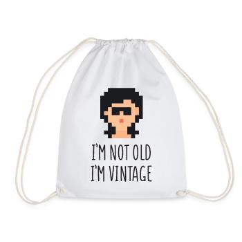I'm Not Old I'm Vintage - Drawstring Bag - white - Front