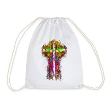 Croiser Christianisme Religion Harmonie Paix Paix - Sac de sport léger - blanc - Devant