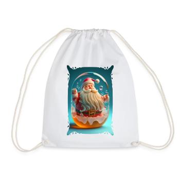 Weihnachtsmann-Gelee - Turnbeutel - Weiß - Vorne