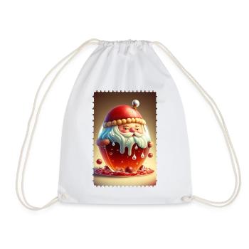 Weihnachtsmann-Gelee - Turnbeutel - Weiß - Vorne