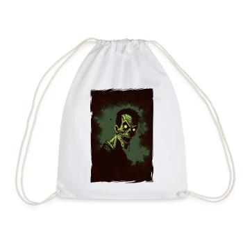 Zombie Illustration Minimalistisches Design - Turnbeutel - Weiß - Vorne