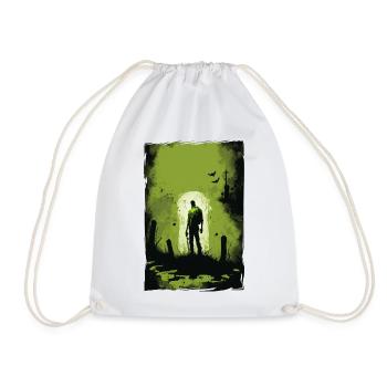 Zombie Illustration Minimalistisches Design - Turnbeutel - Weiß - Vorne