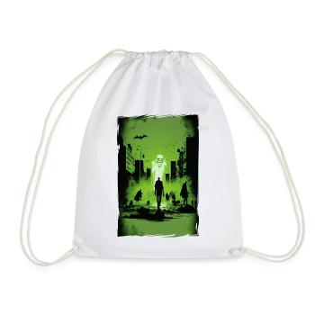 Zombie Illustration Minimalistisches Design - Turnbeutel - Weiß - Vorne