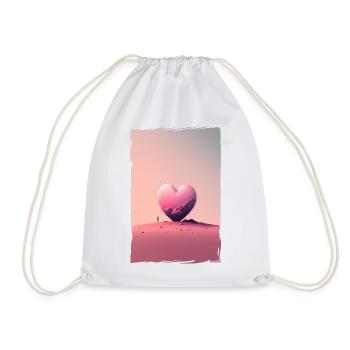 Liebe Illustration Minimalistisches Design - Turnbeutel - Weiß - Vorne