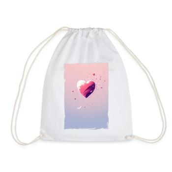 Amour Illustration Design Minimaliste - Sac de sport léger - blanc - Devant
