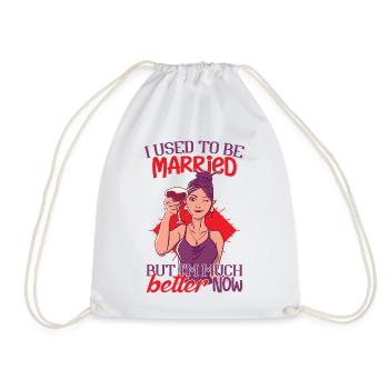 I Used To Be Married - Drawstring Bag - white - Front