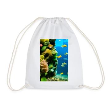 Fish, Aquarium - Drawstring Bag - white - Front