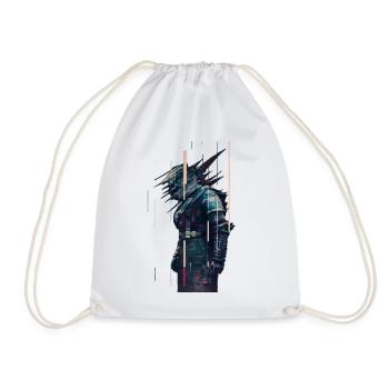 Full Body Samurai - Drawstring Bag - white - Front