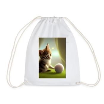 Baby Katze - Turnbeutel - Weiß - Vorne