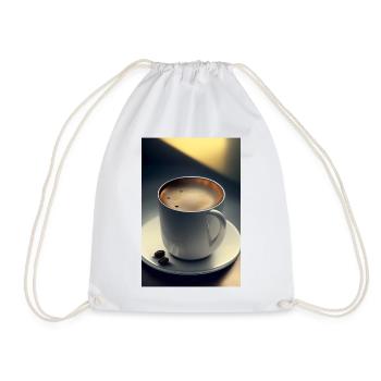Coffee, coffee beans - Drawstring Bag - white - Front
