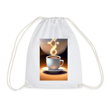 Coffee, coffee beans - Drawstring Bag - white - Front