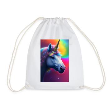 Unicorn - Drawstring Bag - white - Front