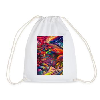 Abstract art - Drawstring Bag - white - Front