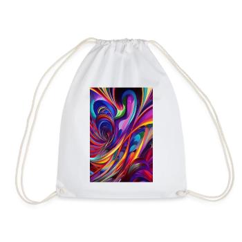 Abstract art - Drawstring Bag - white - Front