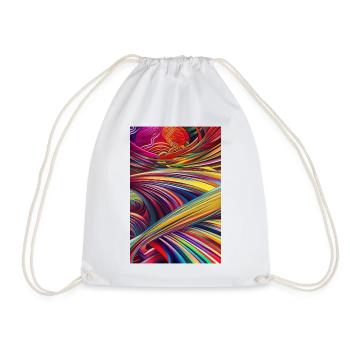 Abstract art - Drawstring Bag - white - Front