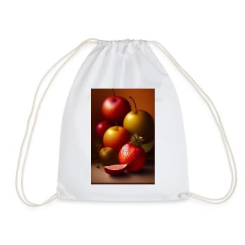 Fruit - Drawstring Bag - white - Front