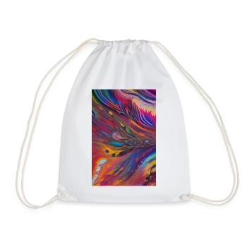 Abstract art - Drawstring Bag - white - Front