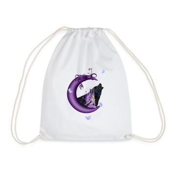 Fée sur la Lune - Sac de sport léger - blanc - Devant