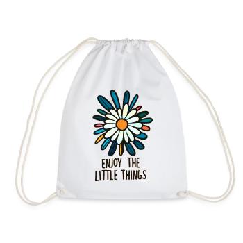 Enjoy the little Things - Drawstring Bag - white - Front