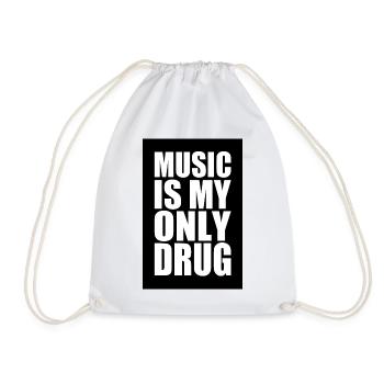 music is my only drug - Sac de sport léger - blanc - Devant