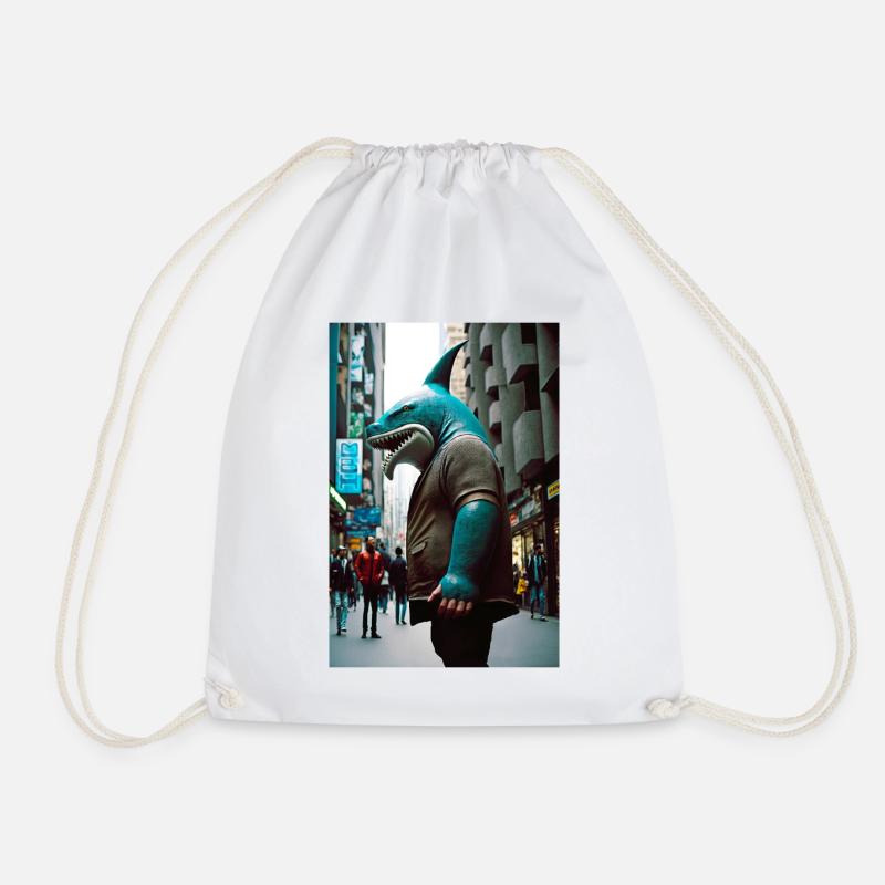 Anthropomorphic 04 - Drawstring Bag - white