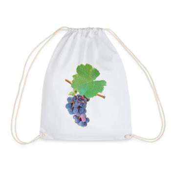 Grapes – fruity elegance - Drawstring Bag - white - Front