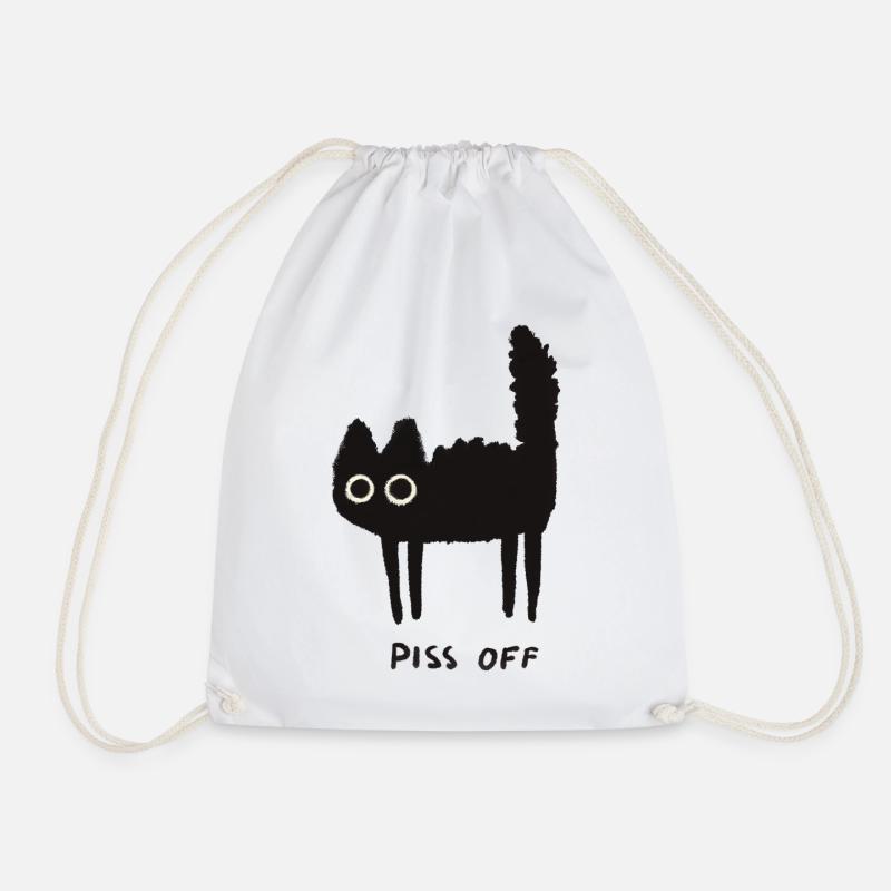 Grumpy Kitty Vibes – Lass mich in Ruhe - Turnbeutel - Weiß