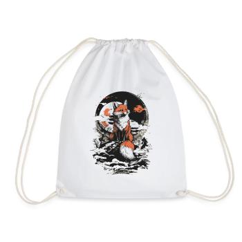 Fuchs Kitsune Japan - Turnbeutel - Weiß - Vorne