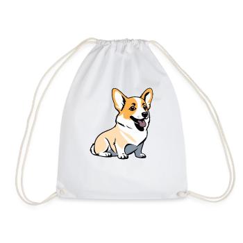 Corgi - Pet Dog Sticker - Turnbeutel - Weiß - Vorne