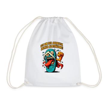 Nightmare Tongue Demon - Drawstring Bag - white - Front