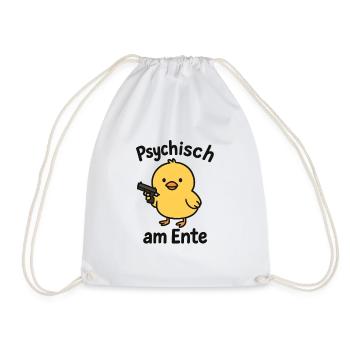 Funny Gifts Psychic on the Duck - Drawstring Bag - white - Front